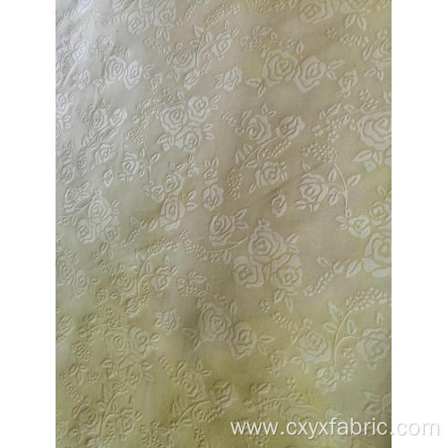 Polyester rose emboss fabric